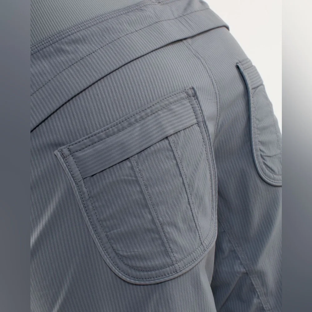 Lululemon Quick Step Studio Pant Blurred Grey Swift Long Tall Ruched Convertible - Picture 4 of 10